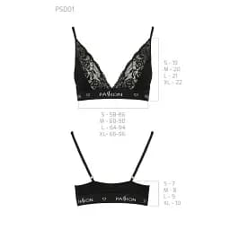 Еластичний топ з мереживом Passion TOP black L - мініатюра 7