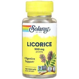 Корінь солодки Solaray Organically Grown Licorice 450 мг 100 капсул