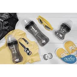 Пустушка Nuvita 7064 Air55 Cool ортодонтична 0m+ BABY STAR чорна NV7064IB - мініатюра 8