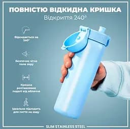 Пляшка для води ION8 металева 600 мл Stainless Steel Alaskan Blue (I8SS600ABLU2) - мініатюра 3