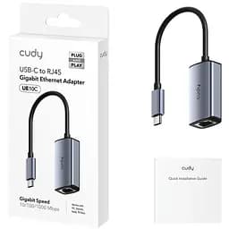 Перехідник USB 3.0 Type C --> Ethernet RJ45 1000 Mb Cudy - мініатюра 2