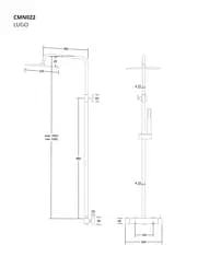 Душова система Corsan Lugo Black Matt CMN01MBL, Чорний матовий - мініатюра 2