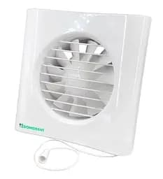Вытяжной вентилятор Домовент 125 Тишина ВЛ на подшипниках со шнурком-выключателем Белого цвета