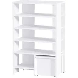 Полиця для взуття Flamecame з табуреткою з ДСП II O-2 Білий