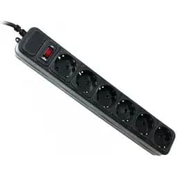 Фильтр сетевой Gembird, 6 розеток, 3 м, черный, 10А, до 2.5 кВт, выключатель, заземление, 3x0.75 мм² (SPG6-G-10B)