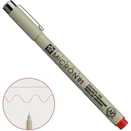 Линер Pigma Micron (0.1) 0.25 мм Красный Sakura