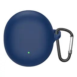 Силіконовий чохол для навушників OPPO Enco Air3, Hang Case, синій, ультратонкий захисний кейс товщиною 2 мм, захист від подряпин, пилу та ударів, компактний, з карабіном для кріплення, ArmorStandart (ARM79939)