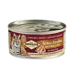 Влажный корм для кошек Carnilove Turkey&Reindeer Cat Adult Индейка и северный олень 100 г