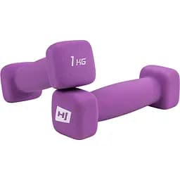 Гантели для фитнеса Hop-Sport неопреновые квадратные HS-V010DS 2х1кг