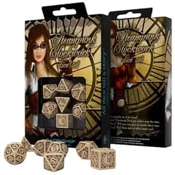 Набір кубиків Steampunk Clockwork Beige & brown Dice Set , 7 шт. (SSTC74)
