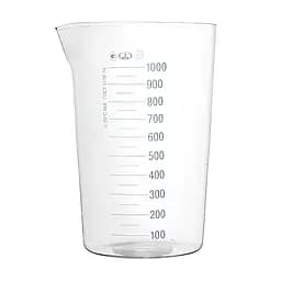 Мензурка (мерный стакан) 1000 мл (шкала 50 мл) из стекла ГОСТ 1770-74, Стеклоприбор Прозрачный 86166