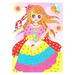 Дитяча мозаїка за номерами "Принцеса" 13-126-2 різнокольорові камінчики