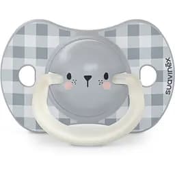 Пустушка Suavinex фізіологічна нічна 0-6 місяців 2 шт. ведмедик (308212)