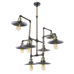 Люстра Brille лофт стельова E27 60W G (BL-398C/8)