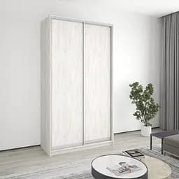 Шкаф-купе двухдверный MebelStar Стандарт AL 2ДСП 130x60x240 см Аляска серый (MBS-3648)