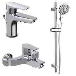 Комплект змішувачів для ванної кімнати Cersanit Vero B246 з душовим набором Senti (S601-126) 30412