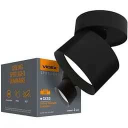 Светильник Videx IP20 поворотный под лампу GX53 Черный (VL-SPF18B-B)