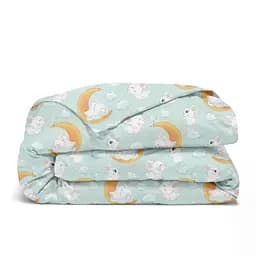 Дитяча постільна білизна в ліжечко SOFT BUNNY CS3, м'ята (BunnyMoonOrangeMint_40Rose_140) - мініатюра 4