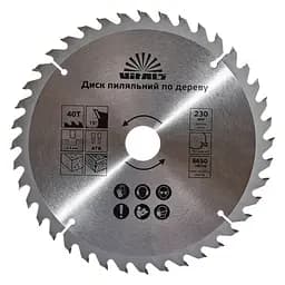 Диск пильный Vitals по дереву 230x30/25.4/22.2 мм ATB 40 (00000001681404)