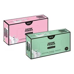 Серветки паперові Сніжна панда Extra Care Lotion з  лосьйоном в асортименті 90 шт.