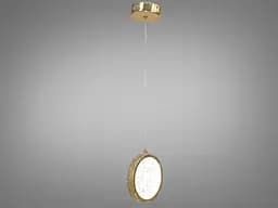Люстра стельова LED Diasha 3005/1G, 8W, золота, для коридору, вітальні, спальні - мініатюра 2