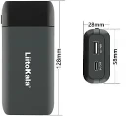 Зарядний пристрій LiitoKala Lii-MP2 з функцією Power Bank для акумуляторів АА, ААА, 18650, 21700 Li-Ion, IMR, INR, ICR Black (19423) - мініатюра 4