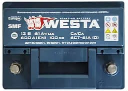 Автомобільний акумулятор WESTA 61 Ah / 600 A Premium R правий плюс (242x175x190) WPR610 - мініатюра 5