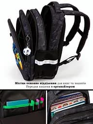 Ортопедичний шкільний рюкзак для хлопчика School Standard 475 гр 17,5 літрів Чорний - мініатюра 3