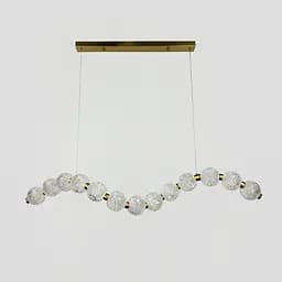 Світлодіодний світильник PEARLIES із прозорими рельєфними кульками | Line F | Арт. MJ345-1000L AB - мініатюра 6
