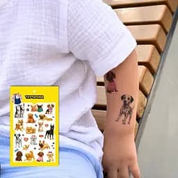 Тату тимчасове в наборі Собачки Tattooshka LB-199 Різнокольоровий shop (4829000018688) - мініатюра 3