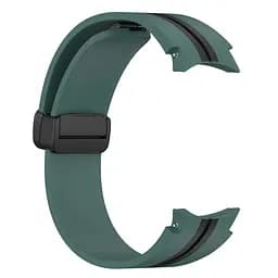 Браслет Samsung Galaxy Watch 6 Classic 43mm 6 Classic 47mm - темно-зелено-чорний ширина кріплення 20мм силікон Watchbands Cls-line-black (W36-343242342) - мініатюра 3