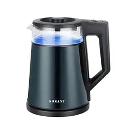 Електрочайник Sokany SK-SH-1076 на 1.7 л 2000 Вт, зелений Sokany SK-SH-1076B