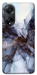 Чехол Demsky Черно-белый мрамор для Oppo A58 4G
