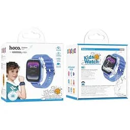 Дитячий смарт-годинник Hoco Y101 4G Children Smart Watch Blue - мініатюра 5