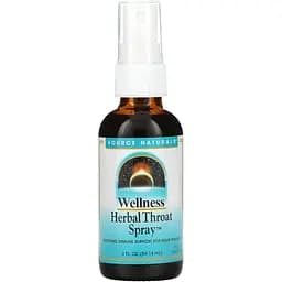 Спрей для горла успокаивающий Source Naturals Throat Spray Wellness травяной 59.14 мл