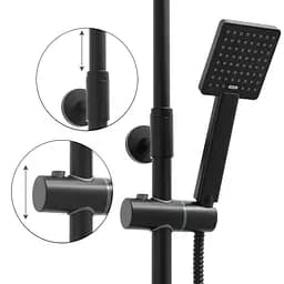 Душова система Yoka Flova 25 black з термостатом BP.FLOVA THERM 25 BLK, Чорний матовий - мініатюра 6