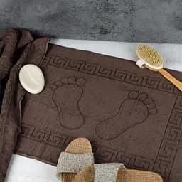 Махровий рушник для ніг LeLit 70х50 см коричневий (le2000000301297)