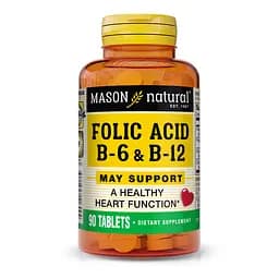 Вітаміни та мінерали Mason Natural Folic Acid B6 & B12, 90 таблеток