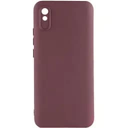 Чехол TPU Getman Liquid Silk Full Camera для Xiaomi Redmi 9A Бордовый / Marsala