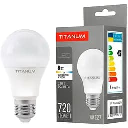 LED лампа Titanum A60 8W E27 4100K (TLA6008274)