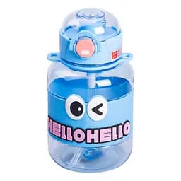 Дитяча пляшка для води HELLO-HELLO 680 мл з ремінцем, блакитний Yiwu HP-14-46BL - мініатюра 2