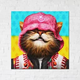 Картина постер на полотні BrushMe Котик Kalush