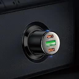 Автомобільний зарядний пристрій Hoco NZ6 PD45W 3-port ( 2C1A ) car charger Чорний - мініатюра 3