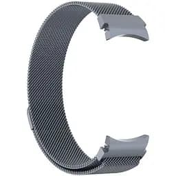 Браслет для Samsung Galaxy Watch 4 - тёмно-серый Watchbands Milanese Loop ширина крепления 20мм металлический (WB0123700)