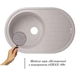 Кухонна мийка Lidz 780x500/200 GRA-09 сіра (LIDZGRA09780500200) - мініатюра 4