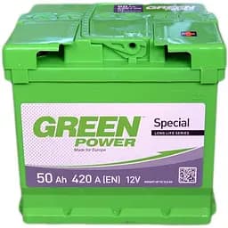 Акумулятор Green Power Standart 50Ah Ев (-/+) (420EN) (207х175х190)