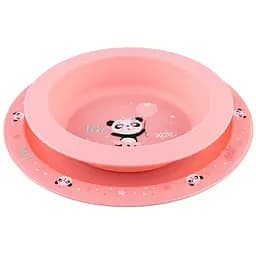 Набір посуду Canpol babies Exotic Animals з 2-х елементів рожевий (56/523_pin)