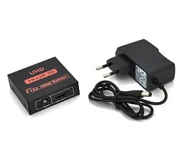 Активный HDMI сплитер 1x2 Voltronic YTSHDMI Splitter 4К, 3D - мініатюра 1