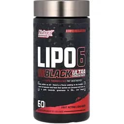 Жиросжигатель с кофеином и йохимбином Nutrex Research Lipo-6 Black UC Fat Destroyer 30 капсул