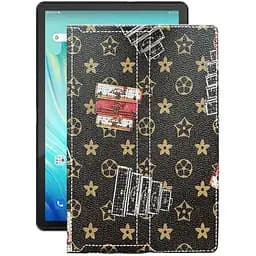 Чехол StatusCASE из экокожи для планшета Blackview Tab 10 Pro Луи-Витон-коричневый